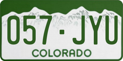 CO license plate 057JYU