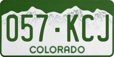 CO license plate 057KCJ