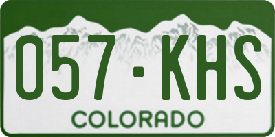 CO license plate 057KHS