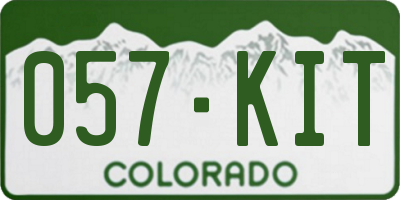 CO license plate 057KIT