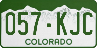 CO license plate 057KJC