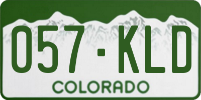 CO license plate 057KLD