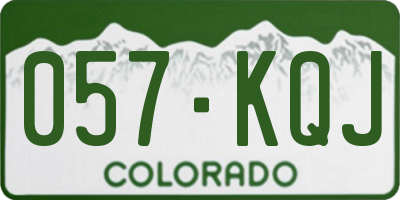 CO license plate 057KQJ