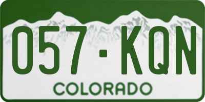CO license plate 057KQN
