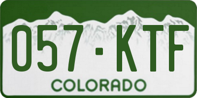 CO license plate 057KTF
