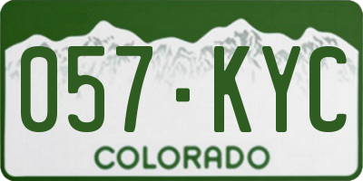 CO license plate 057KYC