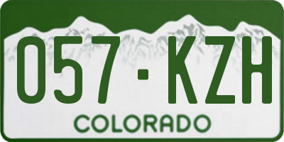 CO license plate 057KZH