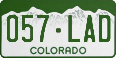 CO license plate 057LAD