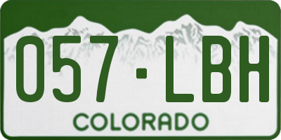 CO license plate 057LBH