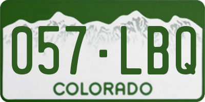 CO license plate 057LBQ