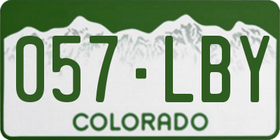 CO license plate 057LBY