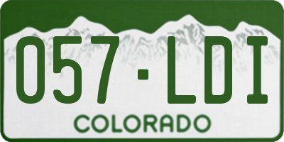 CO license plate 057LDI