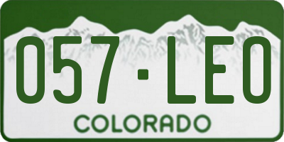 CO license plate 057LEO