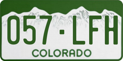 CO license plate 057LFH