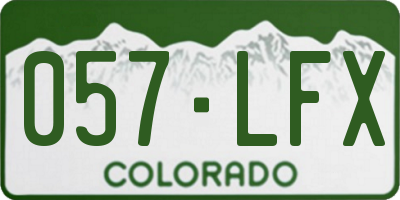 CO license plate 057LFX