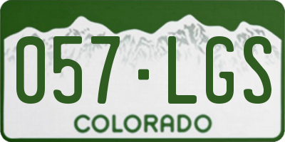 CO license plate 057LGS
