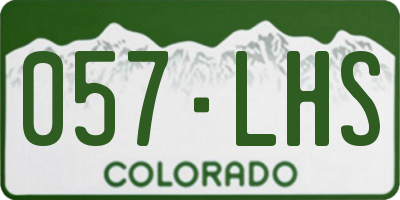 CO license plate 057LHS