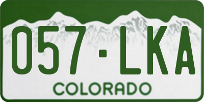 CO license plate 057LKA