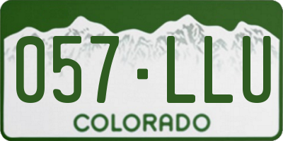 CO license plate 057LLU
