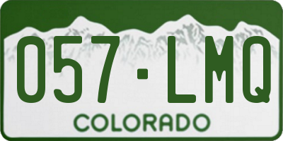 CO license plate 057LMQ