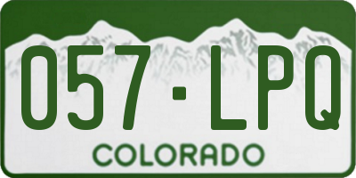 CO license plate 057LPQ