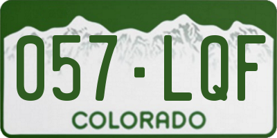 CO license plate 057LQF