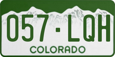 CO license plate 057LQH