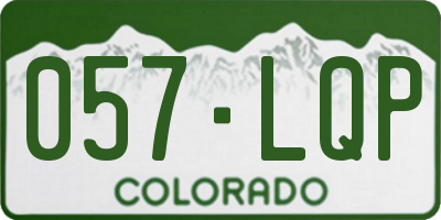 CO license plate 057LQP