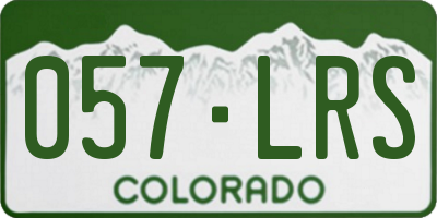 CO license plate 057LRS