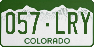 CO license plate 057LRY