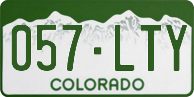 CO license plate 057LTY