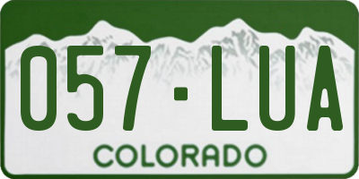 CO license plate 057LUA