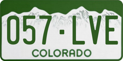 CO license plate 057LVE