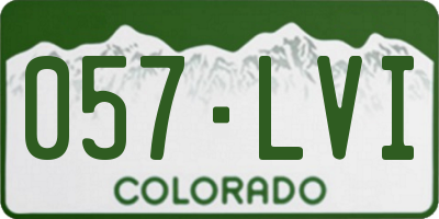 CO license plate 057LVI