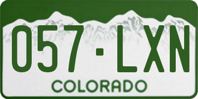 CO license plate 057LXN