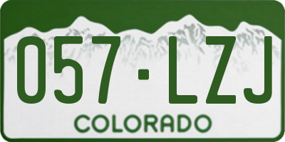 CO license plate 057LZJ