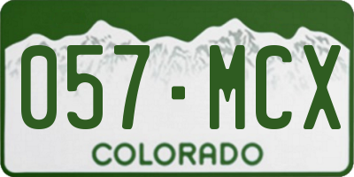 CO license plate 057MCX
