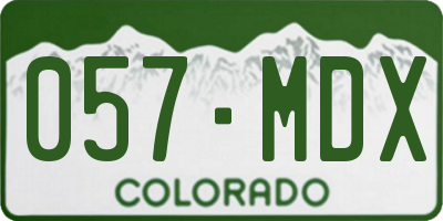 CO license plate 057MDX