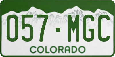 CO license plate 057MGC