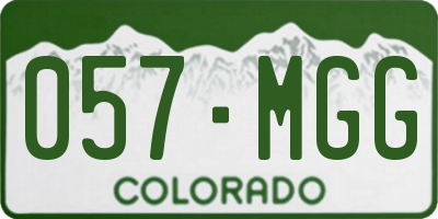CO license plate 057MGG
