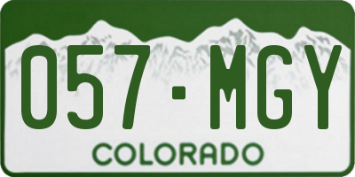 CO license plate 057MGY