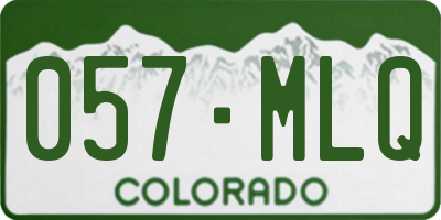 CO license plate 057MLQ