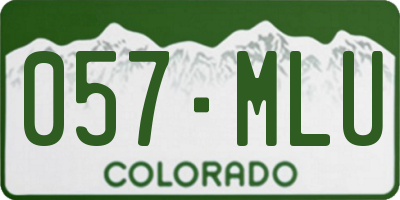CO license plate 057MLU