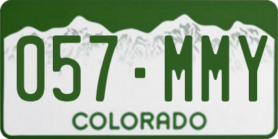 CO license plate 057MMY