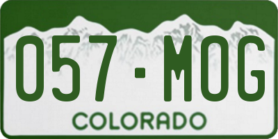 CO license plate 057MOG
