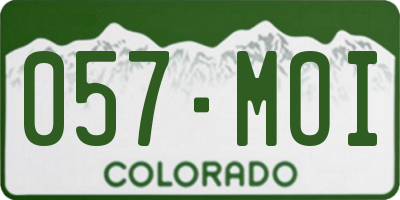 CO license plate 057MOI