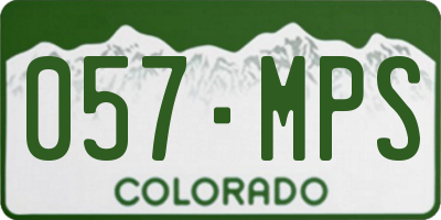 CO license plate 057MPS