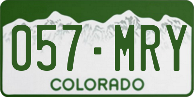 CO license plate 057MRY