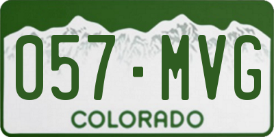 CO license plate 057MVG