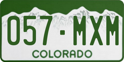 CO license plate 057MXM
